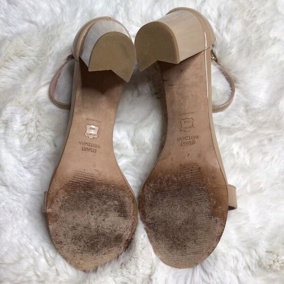 Stuart Weitzman Nude Patent Leather Heels - Picture 5 of 7
